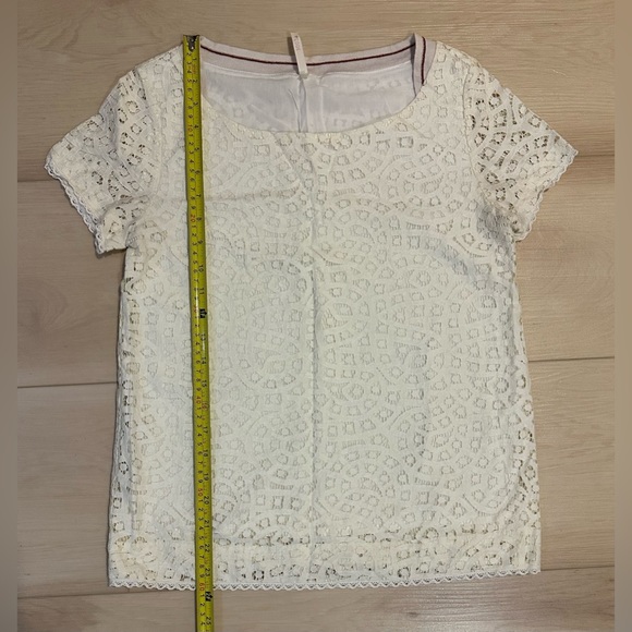 Ikks ICODE white lace short sleeve blouse size small - Picture 6 of 13